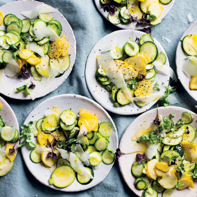 Lemony garlic marinated baby marrows