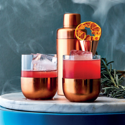 Negroni-style scorched grapefruit smoke