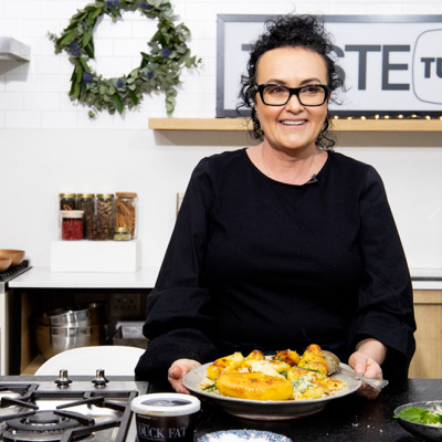 Watch: triple-cooked duck-fat roast potatoes with mint butter