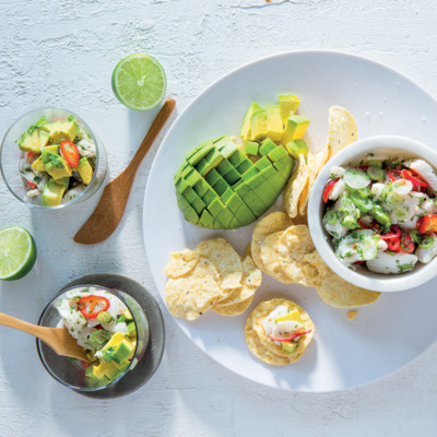 Ceviche with avocado