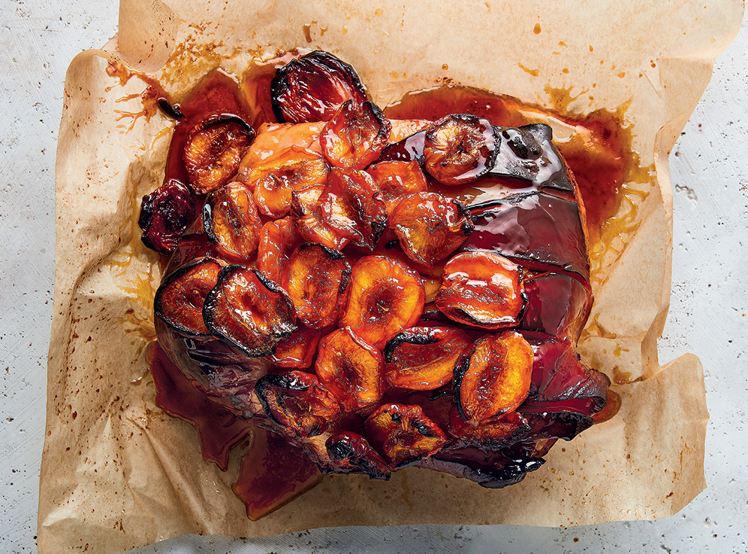 Glazed roast gammon for Christmas