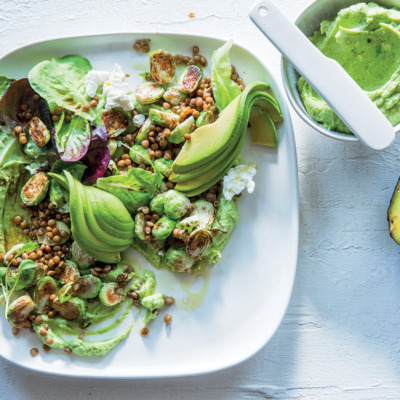 Whipped ricotta and avocado salad