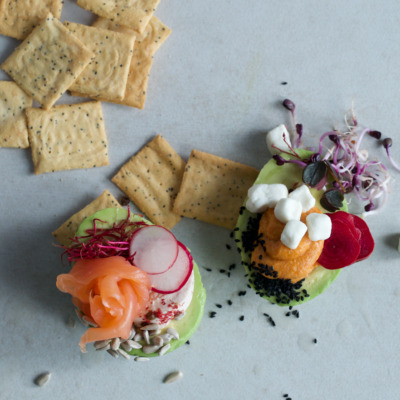 Avo salad boats