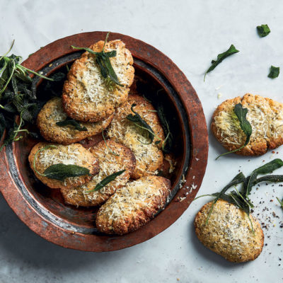 Parmesan, sage and polenta biscuits