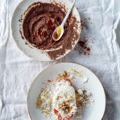 Cocoa hazelnut breakfast bowl