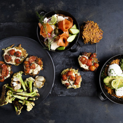 3 ways with home-made sweet potato röstis