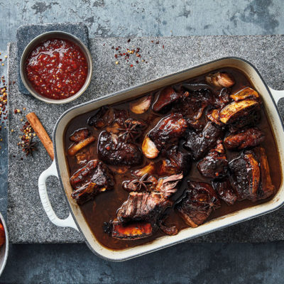 Asian beef shortrib with miso pumpkin