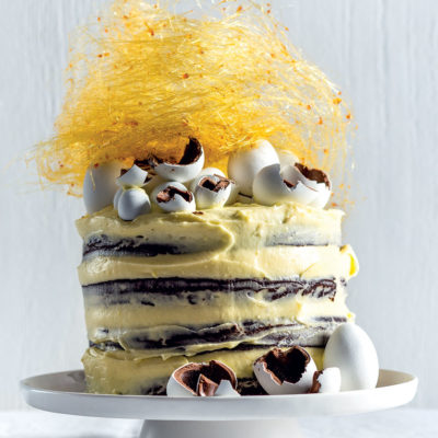 Easy naked chocolate cake