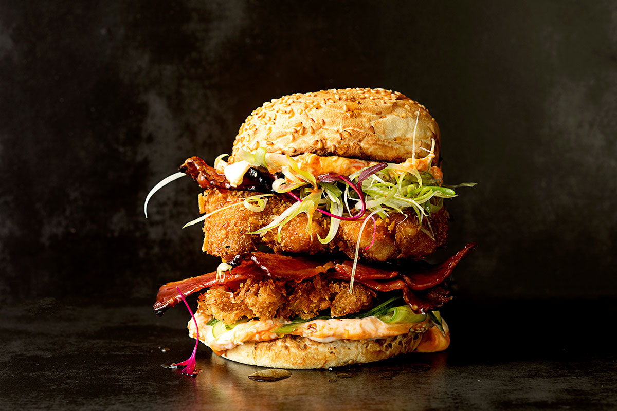 Chicken katsu burger