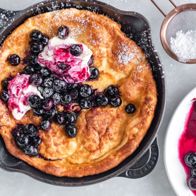 Watch: blueberry Dutch baby