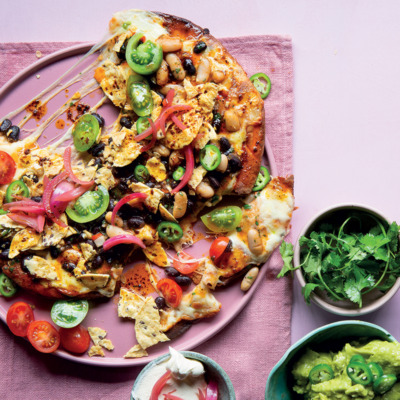 Mexican nacho cheat’s “pizza”