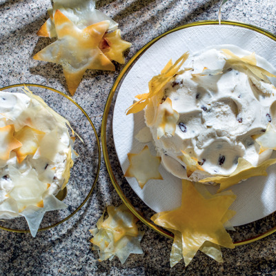 Amaretto-and-raisin coconut cassata