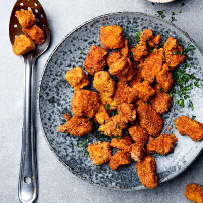 Cajun-style crispy chicken bites