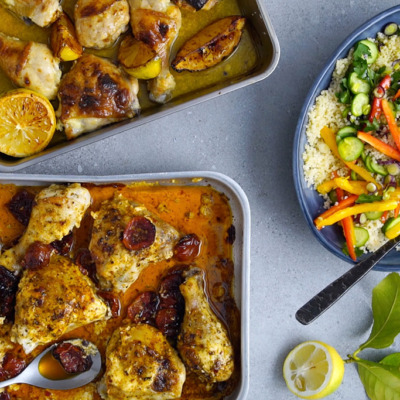 Easy chicken tray bake – 2 ways