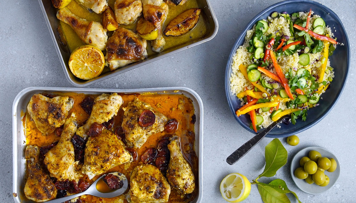 easy chicken traybake two ways