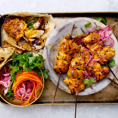 Easy tandoori chicken skewers