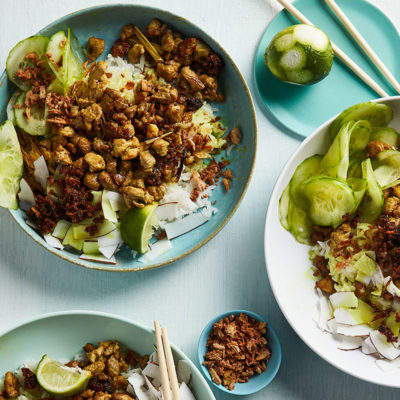 Pork fillet with coconut jasmine rice