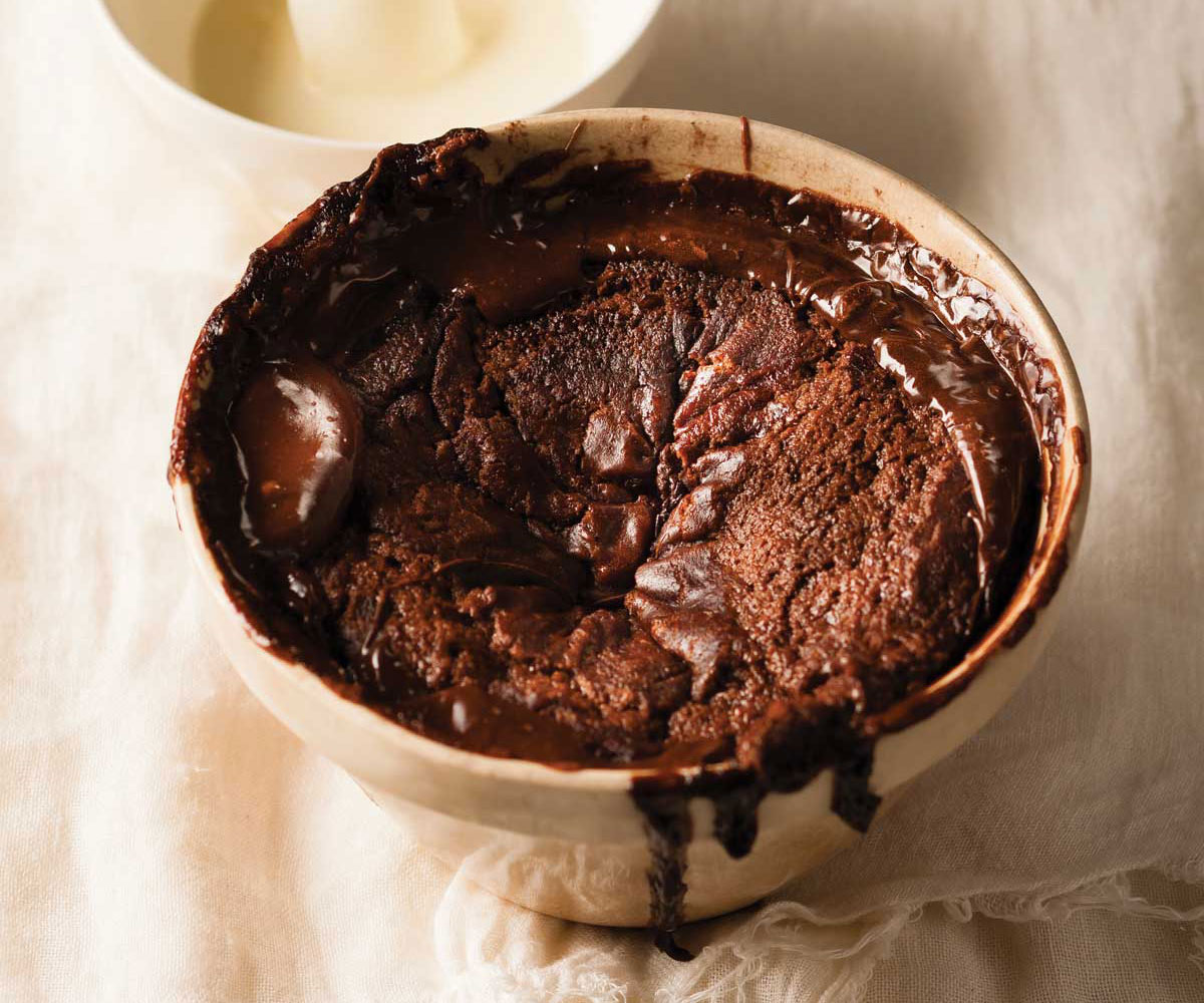 Baked chocolate pudding