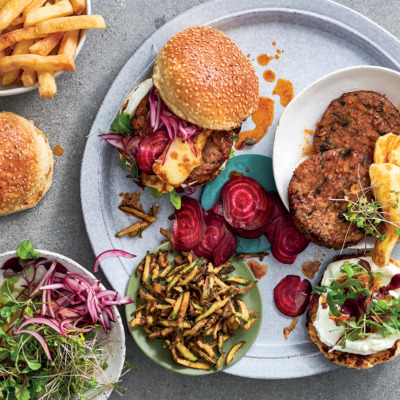 Build-your-own summer veggie burgers