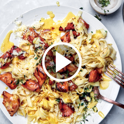 Watch: Creamy leftover gammon Alfredo