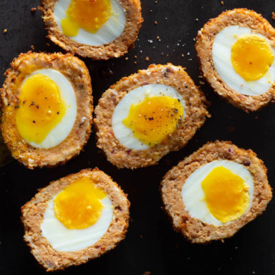 Chickpea Scotch eggs 