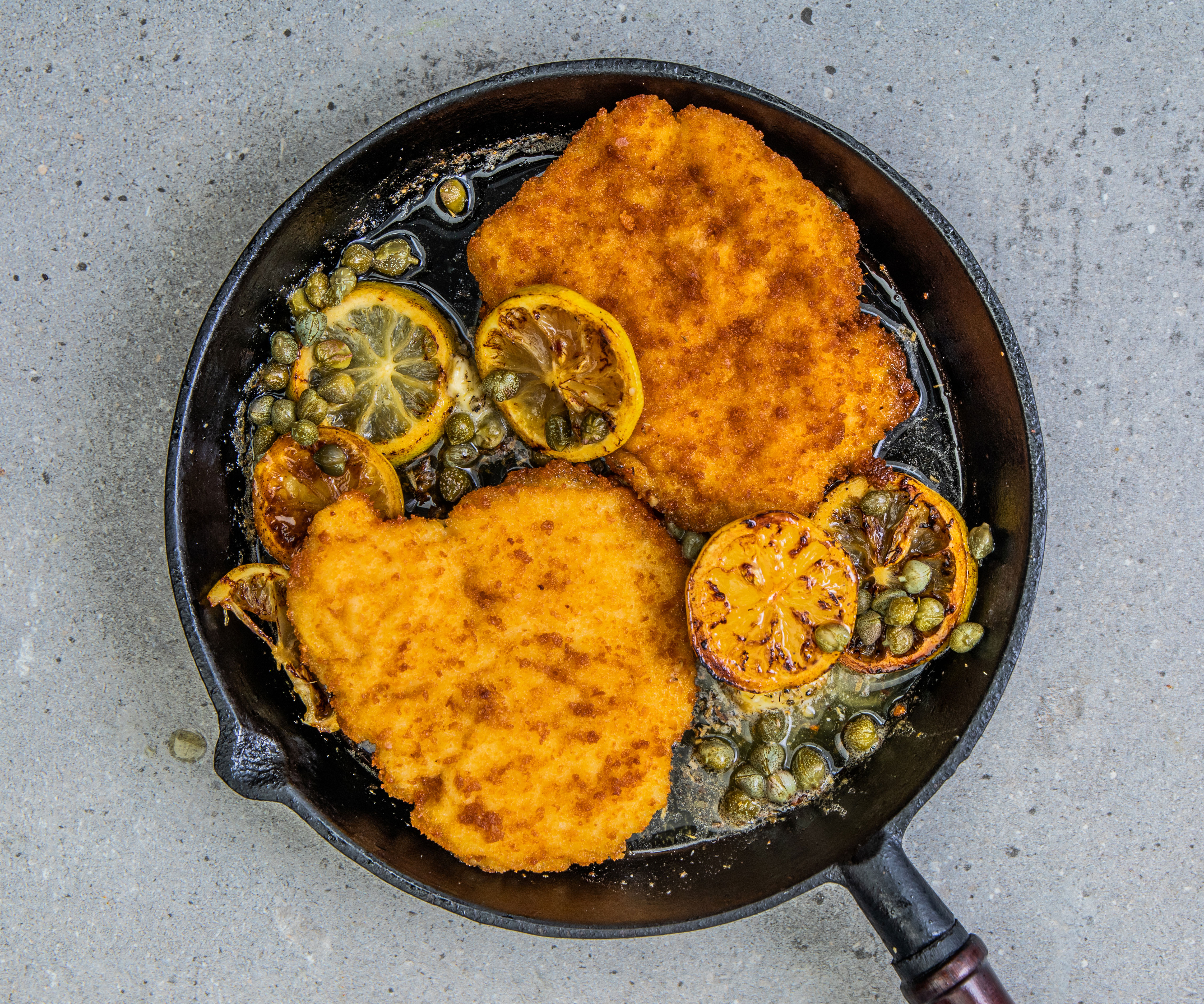 Chicken schnitzel piccata