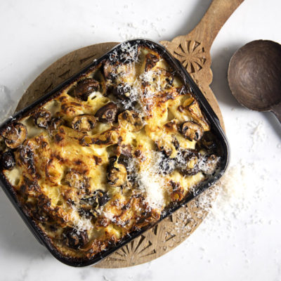 Creamy mushroom mac ’n cheese