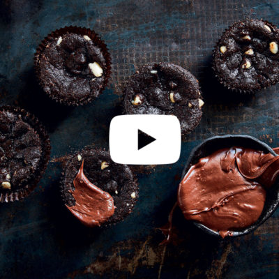 Watch: Chocolate chunk brownie cupcakes