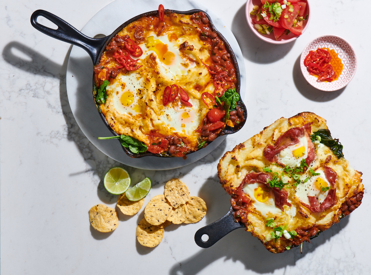 Huevos rancheros egg pie