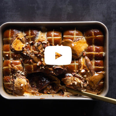 Watch: Hot cross bun ice cream bake