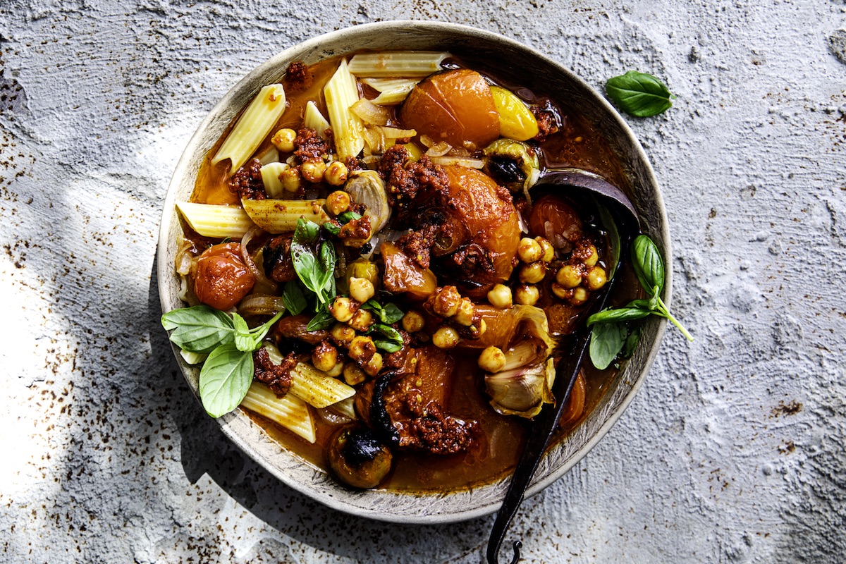 Mexican one-tray roast minestrone