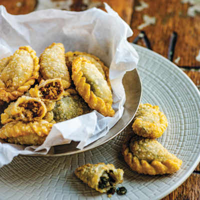 Sambousek (deep-fried Lebanese pastries)