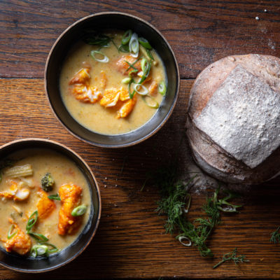 Smoked haddock chowder