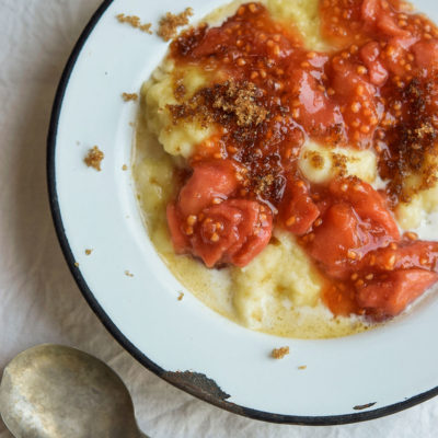 Souskluitjies with guava compote