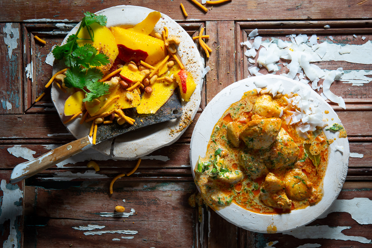 Butter-chicken-with-mango-salsa