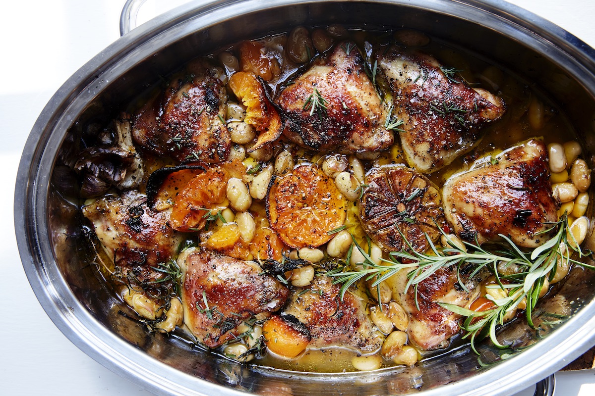 STICKY-ORANGE-AND-CHILLI-BAKED-CHICKEN-WITH-BEAN-MASH