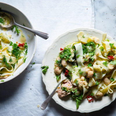 Tuna-and-bean pasta