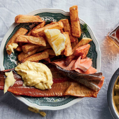 Braaied smoked trout