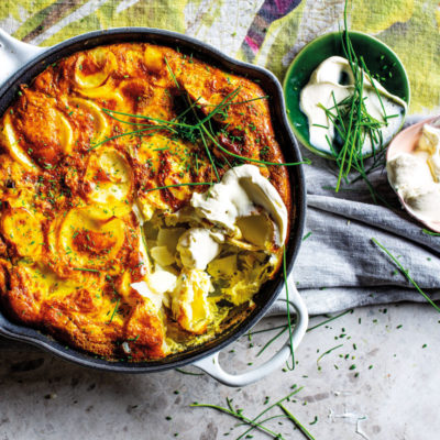 Leek-and-potato frittata