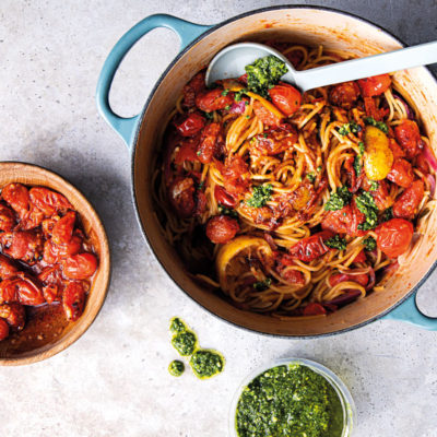 Lemon-and-tomato pasta