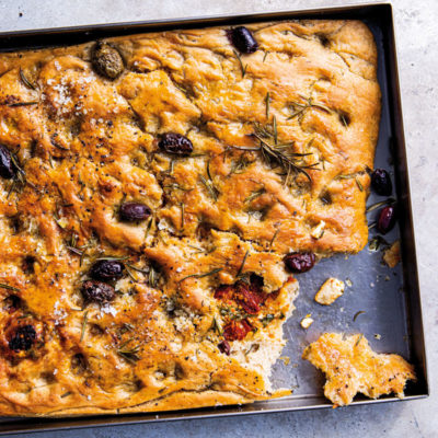 Stuffed tray-bake focaccia