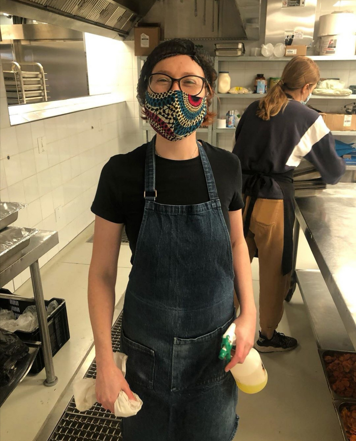 ladles of love volunteers in kitchen