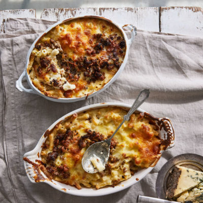 Mac and cheese with stuffing