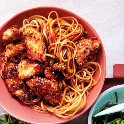 Sesame chicken noodles