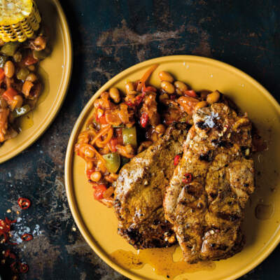 Shisa nyama-style pork chops