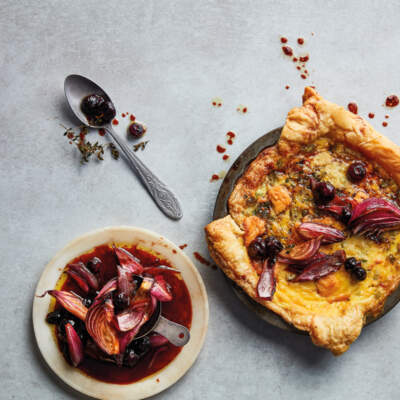 Three-cheese quiche