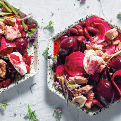 Beetroot, red bean and tuna salad