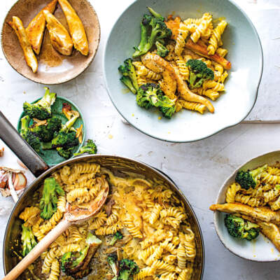 Creamy chicken-and-broccoli pasta