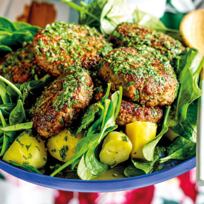 Lamb burger salad