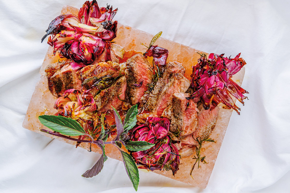 Roasted-red-onion-flowers